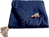 Enjoy Home - Panama Collection - Quilt med 4 jute kvaster - 100% bomuld - Oeko-Tex certifikat - 90 X 190 Cm - Farve: Marineblå Dyner og dyner Naty Shop