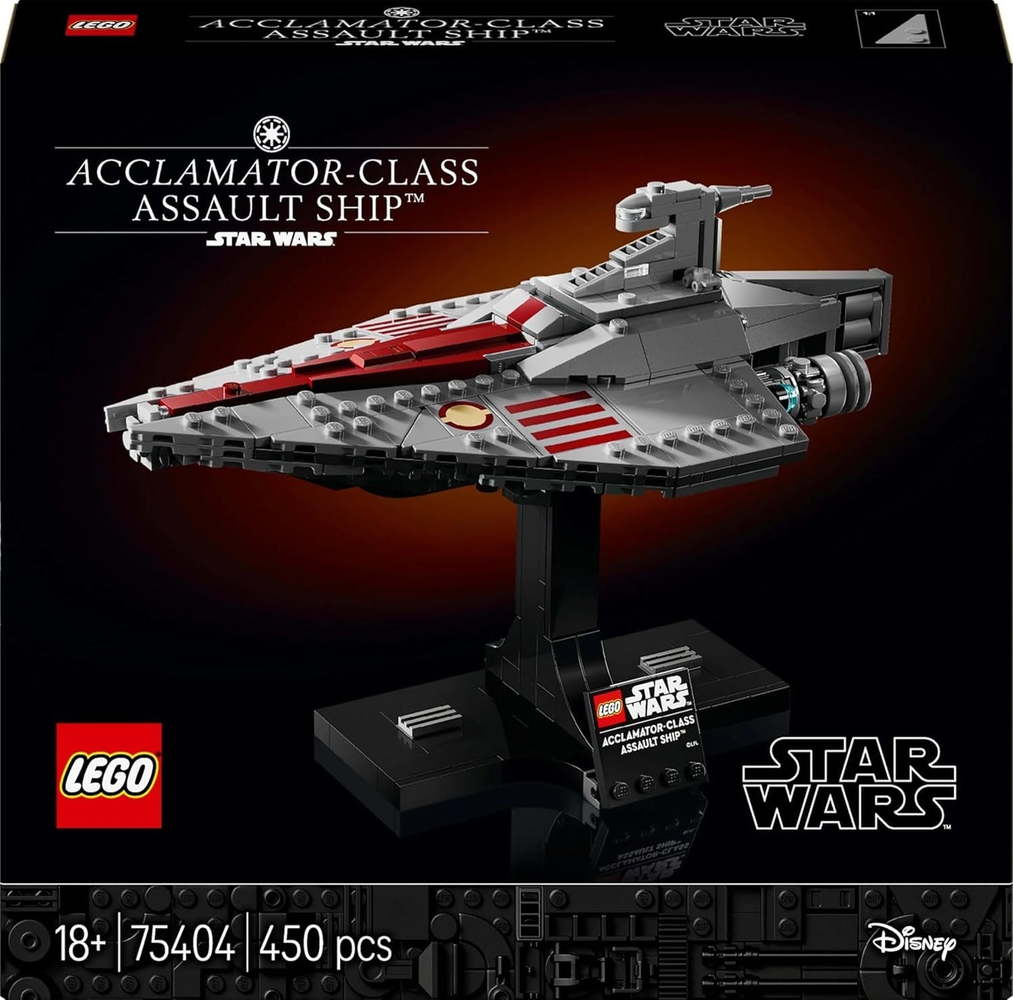 LEGO Star Wars 75404 Acclamator Class Assault Ship from Attack of the Clones - Rumskib til at samle, bygge og vise - Fantasy byggesæt - Gave til voksne og teenagefans Byggesæt Besuche den LEGO-Store