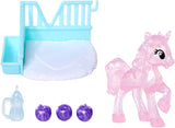 Simba Evi Love Unicorn Play Doll iført en sød enhjørningskjole med matchende pandebånd, inklusive en enhjørning med stald, æbler og en drikkedunk, 12 cm, i alderen 3+