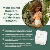Naty BioEmbrace babybleer, størrelse 3 (4–9 kg) | 100% plantebaserede materialer, skånsomme mod huden | Åndbar blødhed, dermatologisk testet, fremragende absorption | 100 stk.