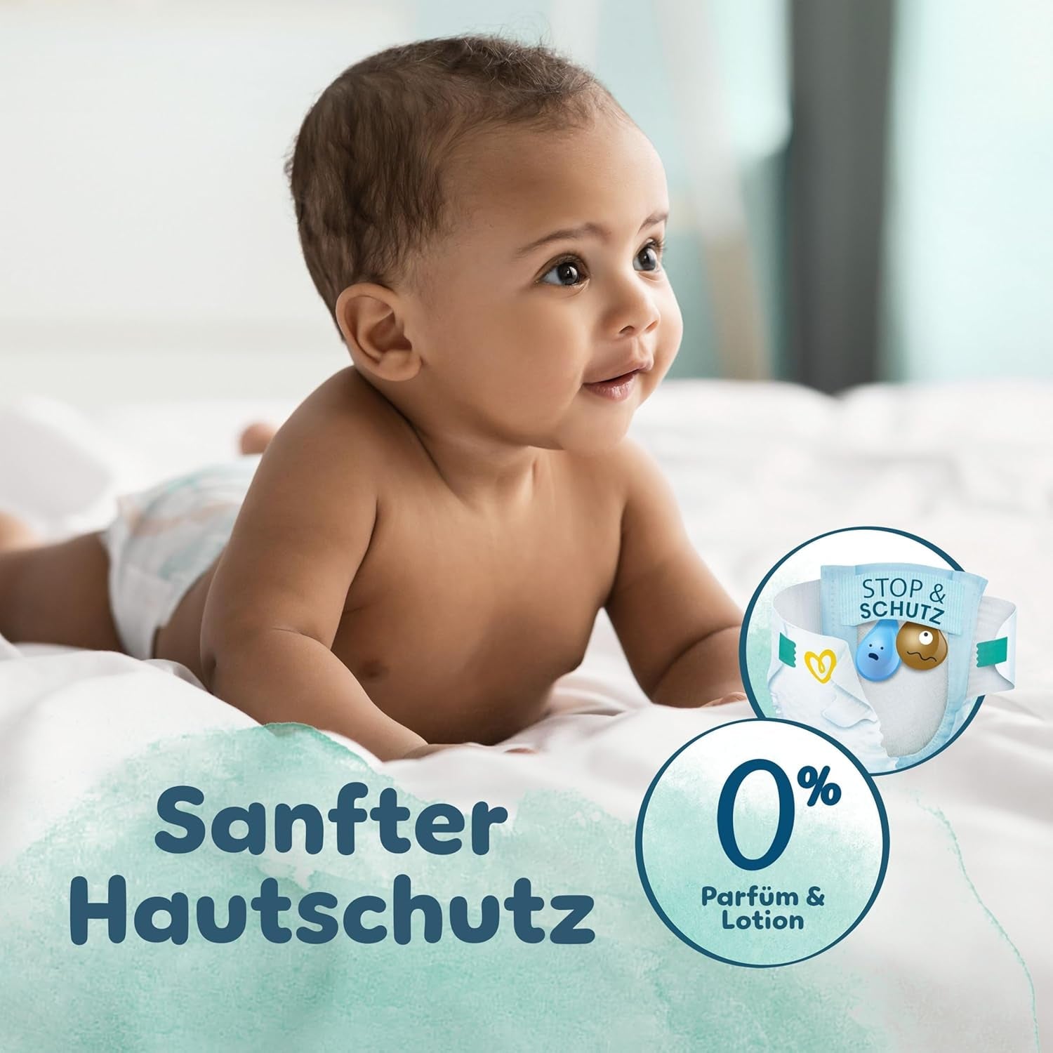 Pampers Harmony bleer størrelse 4, 174 bleer, 9 kg-14 kg, skånsom hudbeskyttelse med 100 % Pampers beskyttelse