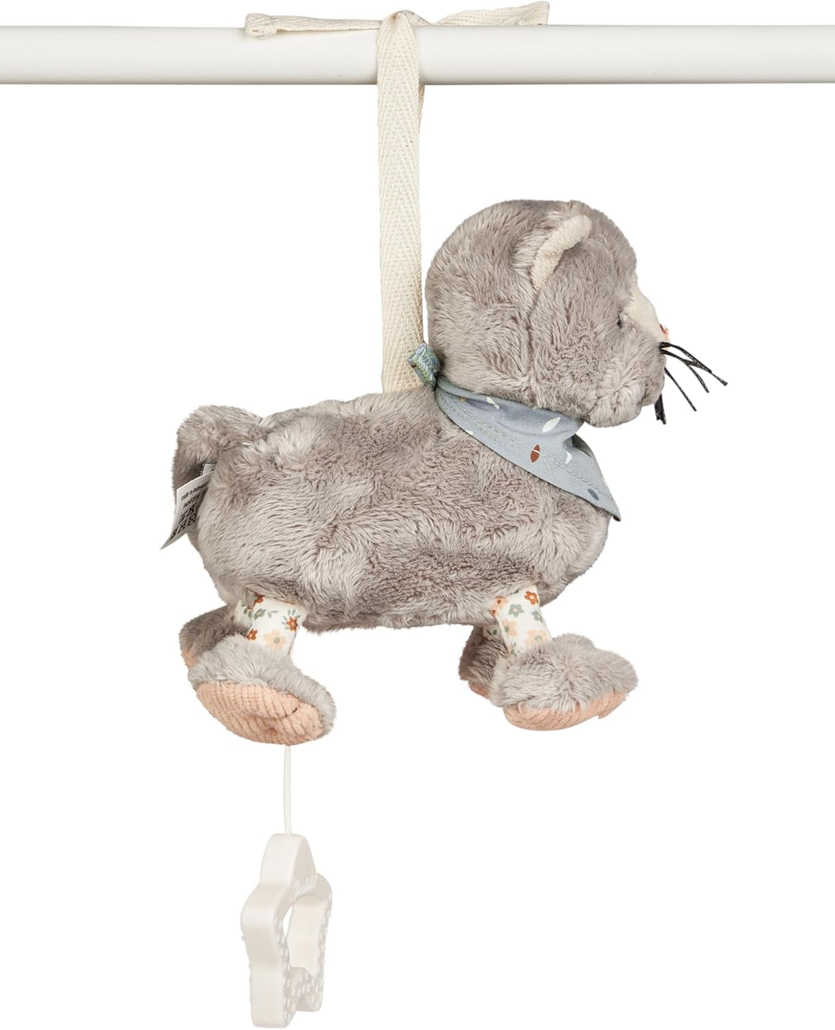 Sterntaler S cat Lilly spilledåse - baby spilledåse lavet af blødt stof - plys legetøj for børn at binde - sovehjælp har en beroligende effekt derhjemme og på farten, grå Legetøj Bebe Naty Shop