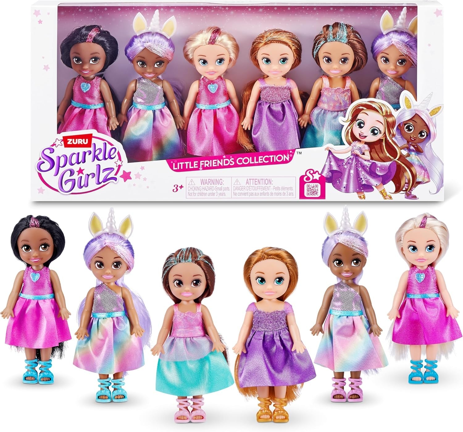 Samleprinsesse-modedukker, prinsesse-påklædningsdukker (pakke med 6)
