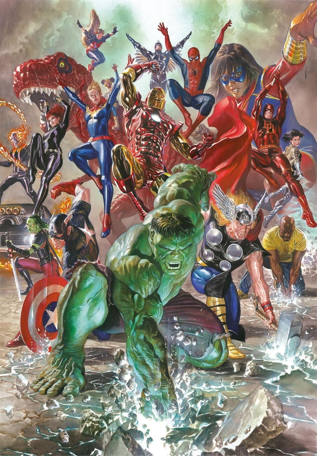 Clementoni Marvel Puslespil 500 brikker Voksne - Voksenpuslespil i 49 X 36 cm - Udfordrende voksenpuslespil fra Clementoni 35546 Puslespil Naty Shop