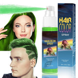 Hårsprayfarve - 30 ml Midlertidig grøn hårfarvespray, naturlig hårfarve Midlertidig hårfarvespray, vaskbar hårfarve til fest Cosplay Halloween (grøn) Hårfarve Naty Shop Green