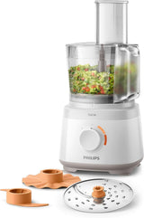 Philips Kompakte Küchenmaschine – 850W, 31 Funktioner, 2,1-Liter-Behälter, Powerchop, Edelstahlklinge (HR7530/10) Køkken Naty Shop 700 Watt, 16 Funktioner