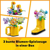 LEGO Creator 3I1 blomstersprinklersæt, dekoration til børneværelset, byg en sprinkler med en buket blomster, gummistøvler eller 2 legetøjsfugle, kreativ gave til piger og drenge 8 år gamle 31149 byggesæt Besuche den LEGO-Store