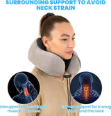 Good Nite Nakkepude Fly Nakkepude Rejsepude Voksen Nakkepude Bil Hjem Pude Hovedpude Ergonomisk Memory Skum Vaskbar med smal Ryg Justerbar Grå Rejsepuder Naty Shop