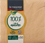 Le Napage 50 bomuldsservietter 25 X 25 cm, 3 lags, FSC hvid