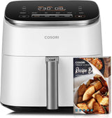 Cosori Turboblaze Hot Air Fryer Airfryer, 9-i-1, 6 liter, lydløs Hvidevarer Naty Shop White Turboblaze