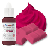 Sugarflair Colourflex Fuchsia oliebaseret fødevarefarve, højkoncentreret flydende fødevarefarve, madfarve til smørcreme, chokolade, dej, fondant, glasur og mere - 15 ml