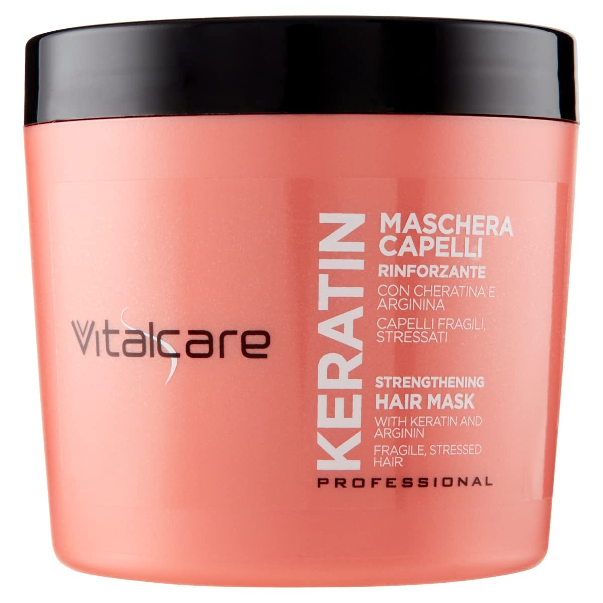 | Keratin - Styrkende hårmaske til skørt og beskadiget hår med keratin og arginin til stærkere og blødere hår 4 x 500 ml Naty Shop hårmaske