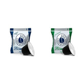 Caffè Borbone Kaffee Kapseln Respresso, Blaue Mischung, 100 stück & Kaffee Kapseln Respresso, Entkofeinierte Dek Mischung - 100 stück - Kompatibel med Häuslichen Kaffeemaschinen Nespresso®*