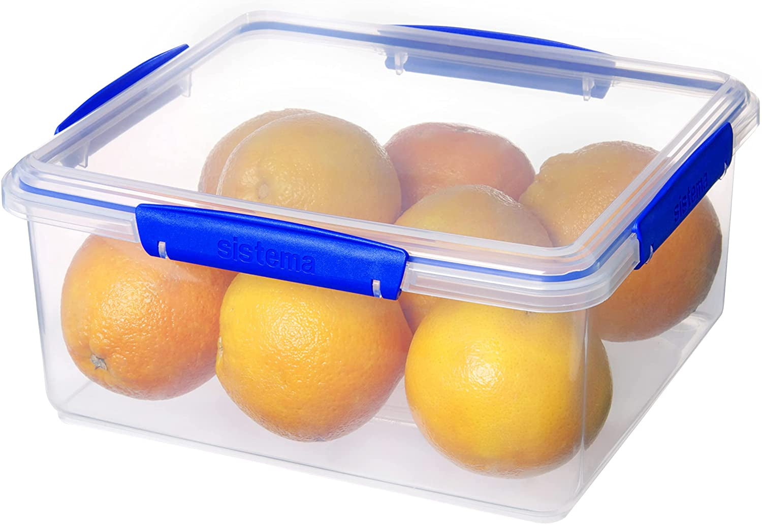 KLIP IT-system Madopbevaringskrukke 5 liter stabelbar lækagetæt opbevaringsbeholder med låg Køl/fryser Egnet BPA-fri plastik blå klips 1 stk (2 pakke) madopbevaringsbokse Naty Shop