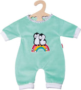 Heless 1181 - Polka Dot Penguin Design Doll Jumpsuit lavet af blød velour med højkvalitets broderistørrelse 28-35 cm