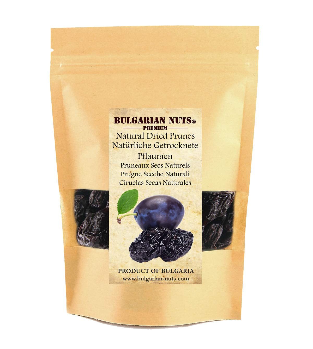1 kg Naturligt tørrede blommer, udstenede, ingen tilsætningsstoffer, ingen sukker, ingen sødemidler, intet kunstigt, fra bulgarske frugthaver Dehydrerede produkter Naty Shop Standard titel