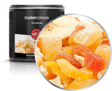 1 x 3 kg eksotisk frugtblanding kandiserede frugtstykker Papaya Mango Vandmelon Ananas Kokosnød Æble Banan Fedtfattig Lavsalt Vegetarisk Glutenfri Laktosefri Dehydrerede Produkter Min butik 4 X 80 G i lille membranæske (320 G)