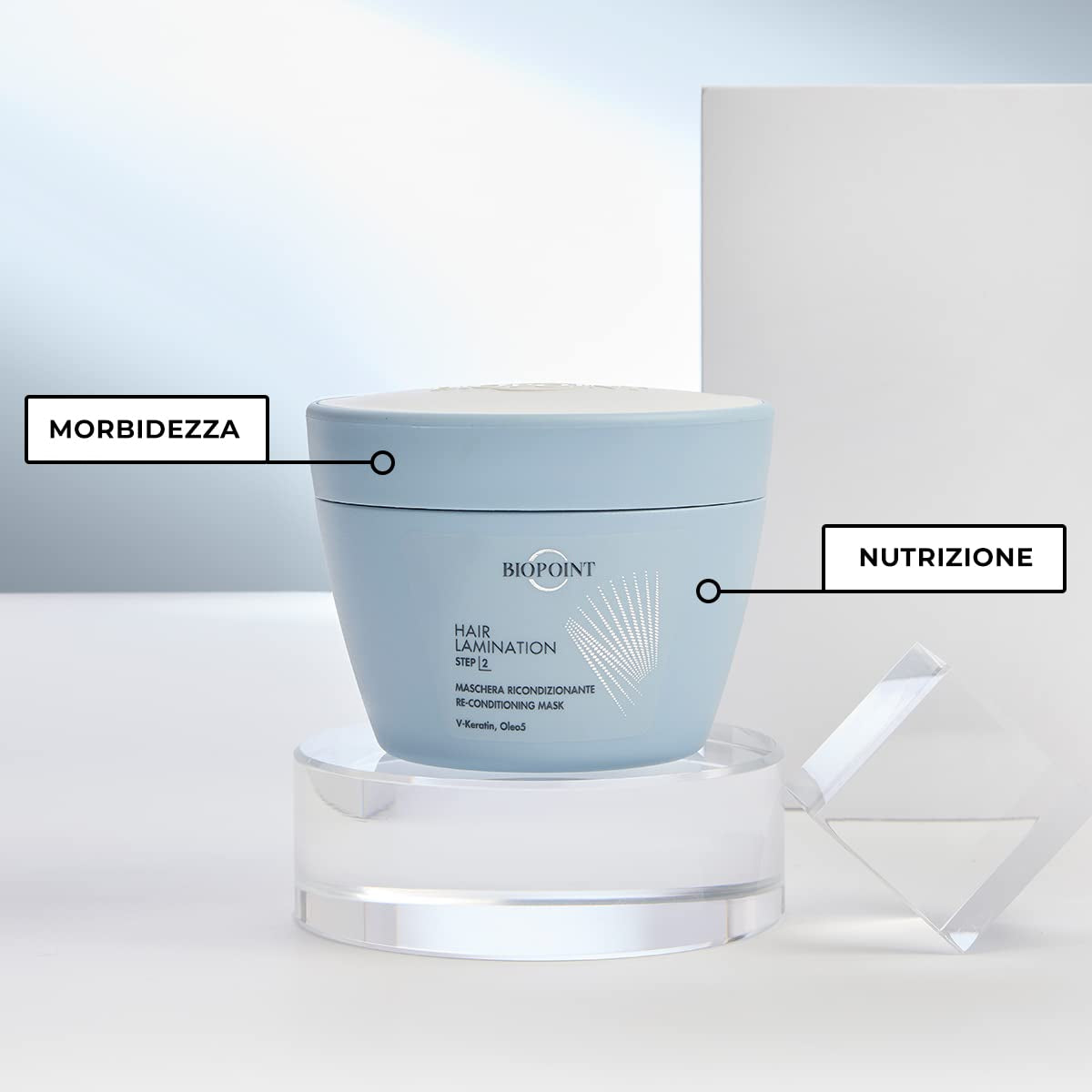 Hårlaminering Trin 2, Reparationsmaske 200 ml, 6,7 Fl Oz Made in Italy Hair Mask Naty Shop