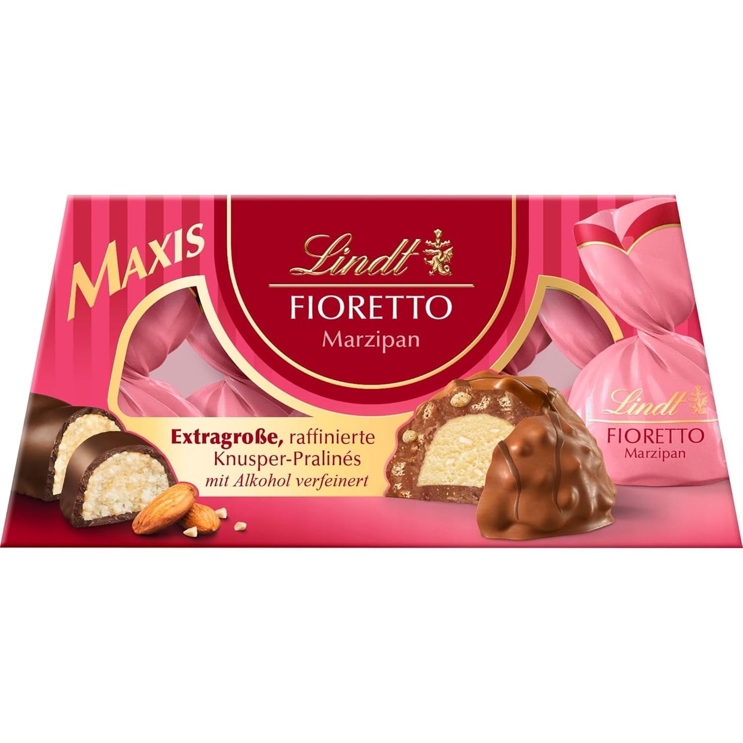 Lindt Chokolade | FIORETTO Zabaione gavesæt | 138g | 6 mælkechokoladepraliner med Zabaione-trøffelfyld og sprød topping, indeholdende alkohol | Chokolade gave