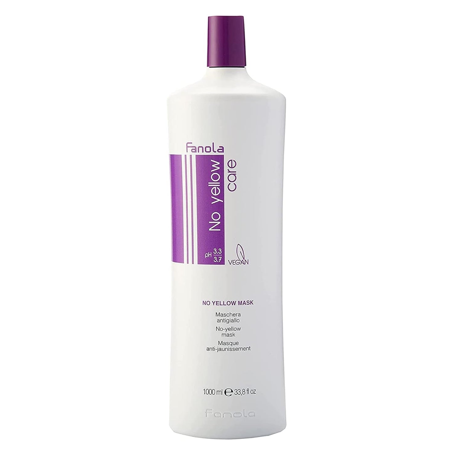 Fanola No Yellow Mask - plejebehandling, 1 liter Naty Shop hårmaske 1 liter (1 pakke)
