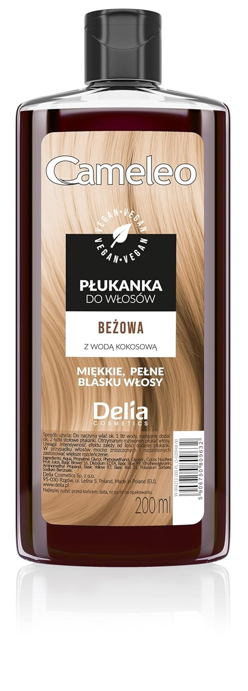 Cameleo - Rose Water Pink Hair Tonic No Yellow Tint Semi Permanent Hårfarve - Til blondt og gråt hår - Farve & pleje - Parabenfri | 200 ml Hårfarve Naty Shop Beige 200 Ml (1 pakke)