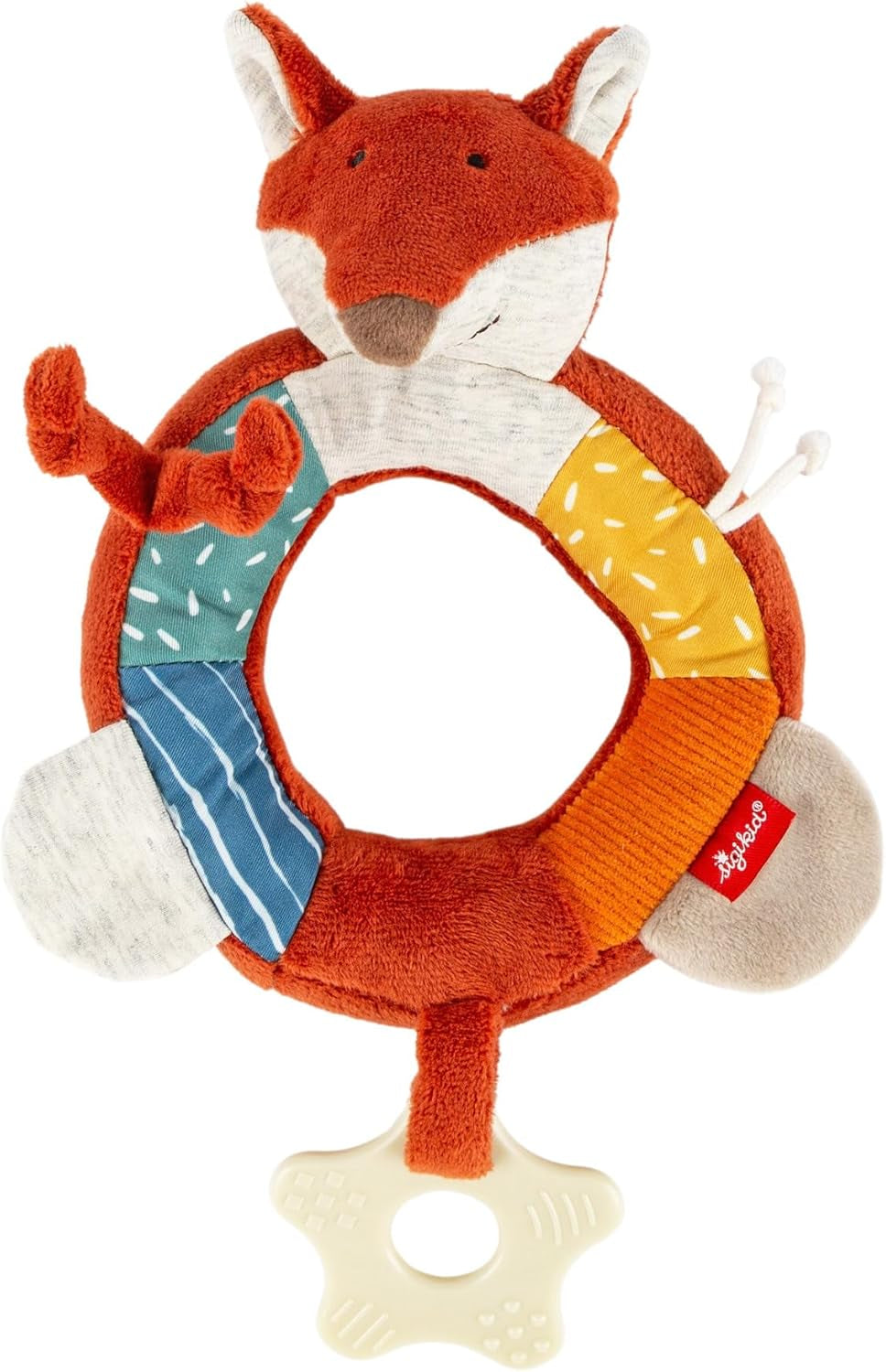 SIGIKID 40490 Aktiv ring Baby Activity PlayQ Pige- og drengelegetøj til børn anbefales fra 3 måneder Multifarvet babylegetøj Naty Shop Multifarvet/ræv
