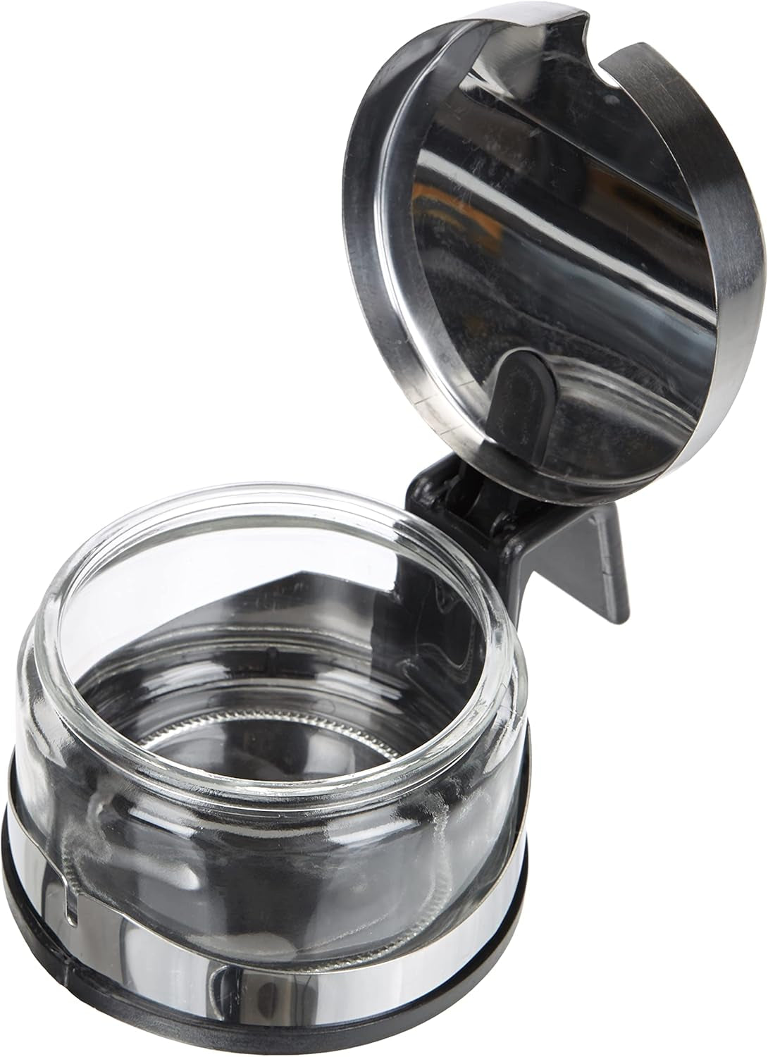 Classic Shaker, 250 ml, med ske, rustfrit stål, sølv/transparent, 13 x 10 x 9 cm, 2 stk.