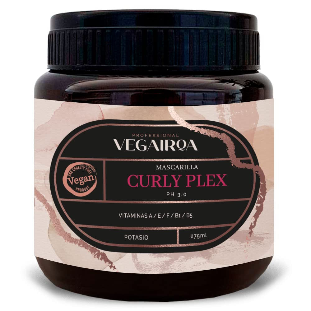 VEGAIROA - Curly Plex Mask - Maske til definerede krøller uden krus - Dyb fugtgivende pleje - Til krøllet eller bølget hår - Professionelt vegansk frisørprodukt - 300ml Naty Shop Hair Mask Standard titel