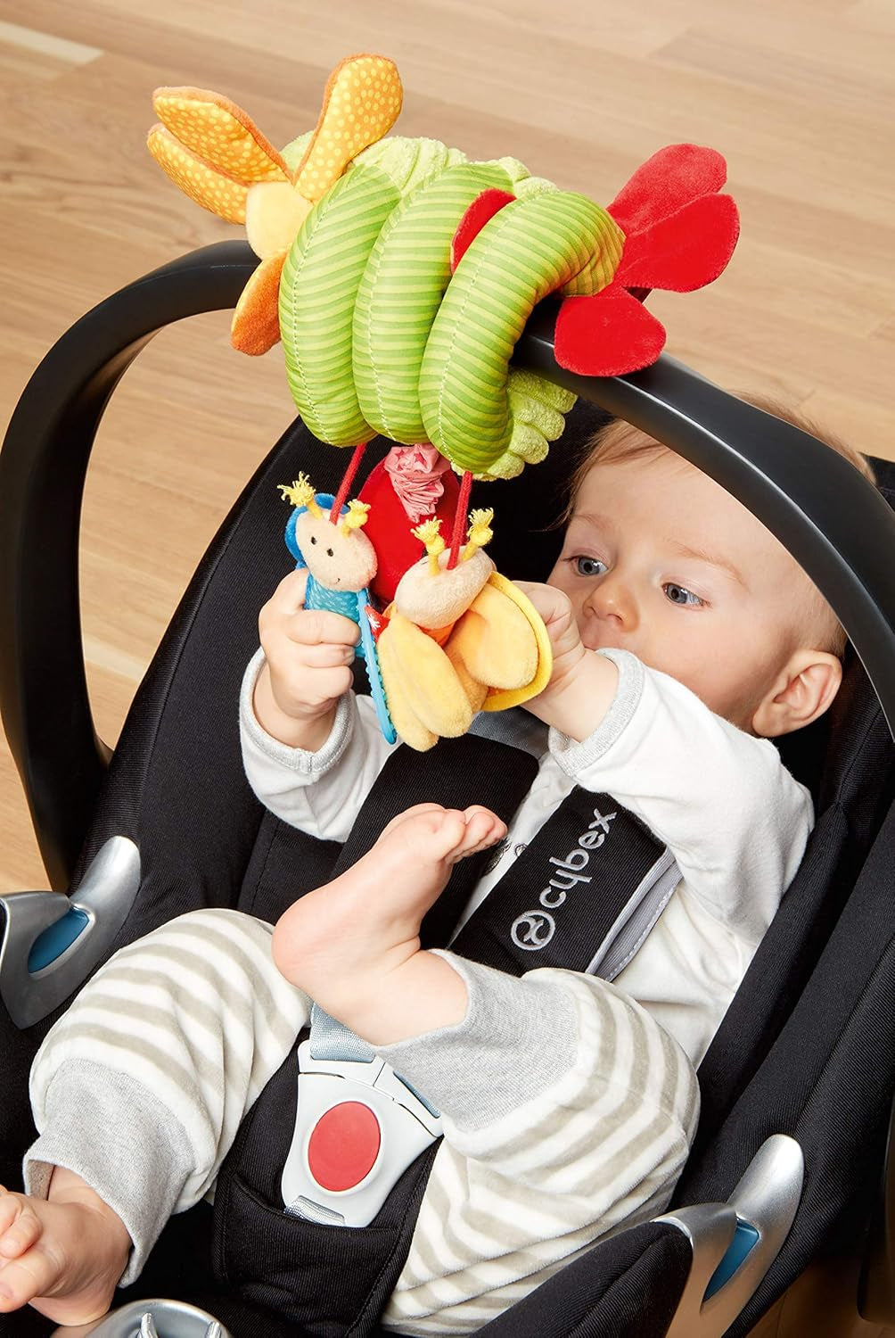 SIGIKID 42249 Aktiv spiralsommerfugl Baby Activity On Tour pigelegetøj til børn anbefales fra fødslen flerfarvet Legetøj Bebe Naty Shop