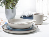 CreaTable, 21016, Modern Scandic Blue-Grey Series, 16-delt servisesæt, Porcelænskombinationsservice, Tåler opvaskemaskine og mikroovn, Kvalitetsfremstilling
