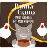 MjAMjAM - Premium vådfoder til katte - Panna Gatto - mør kylling med en ædel topping, pakke med 12 stk (2x80g), kornfri