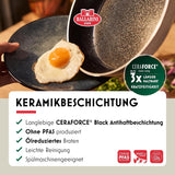 Ledro stegepande, 24 cm, aluminium, velegnet til induktion, non-stick keramisk belægning, Thermopoint, Made in Italy, beige Gryder og pander Naty Shop