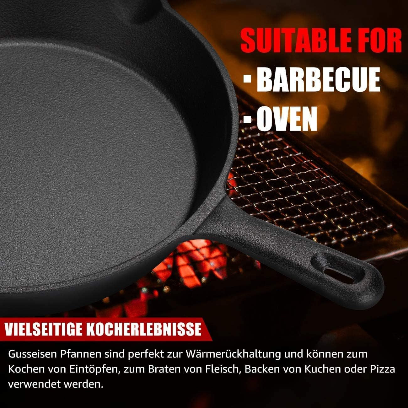 OVERMONT støbejernsgrillpande med håndtag Gryder og pander Naty Shop