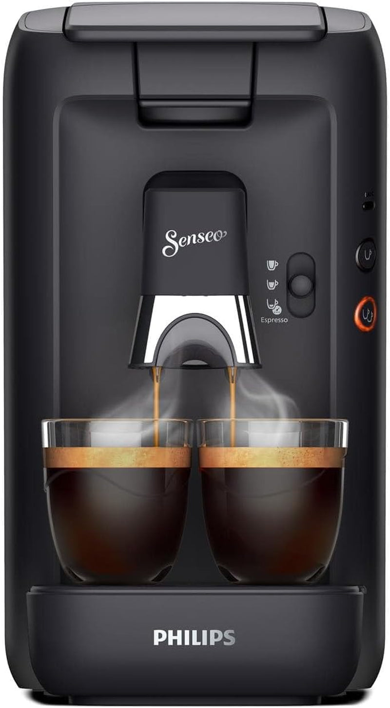 PHILIPS Senseo Maestro kapsel-espressomaskine - Intense Plus-teknologi, højkvalitets espresso, økologisk design, 1,2 l vandtank, memofunktion, afkalkningsindikator (CSA260/60)
