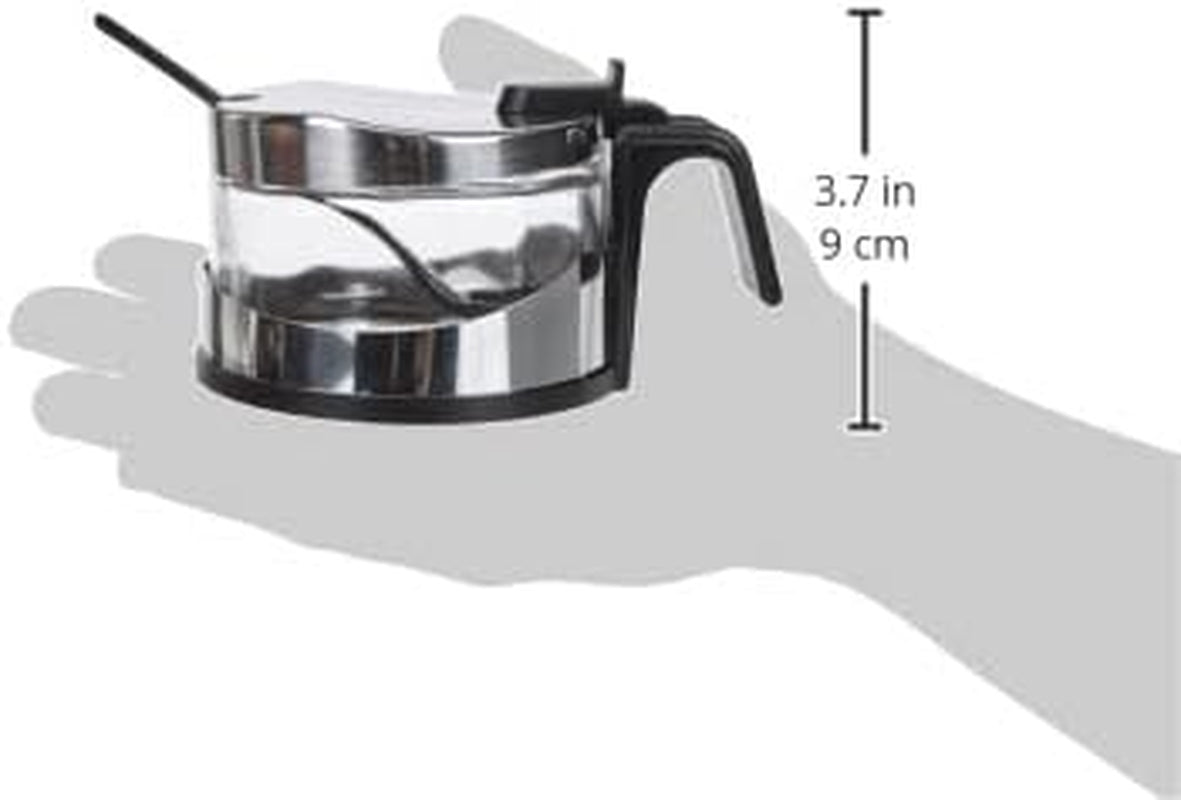 Classic Shaker, 250 ml, med ske, rustfrit stål, sølv/transparent, 13 x 10 x 9 cm, 2 stk.