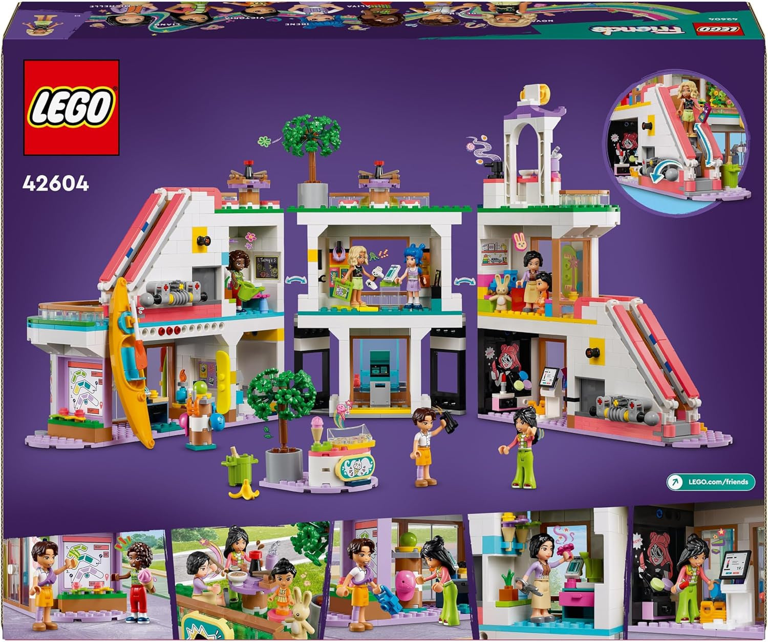LEGO Store Friends Heartlake City Dukkehuslegetøj til piger og drenge Figursæt fremmer social-emotionel udvikling Gave til 8 år 42604 Byggesæt Besuche den LEGO-Store