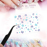 3D Nagelsticker 30 Blatt Nagelsticker Selbstklebend Blumen Blumenherzform Nageldesign Nagelsticker Nageldesign Tilbehør Nagelaufkleber Für DIY Dekoration, Maniküre, Handyhüllen