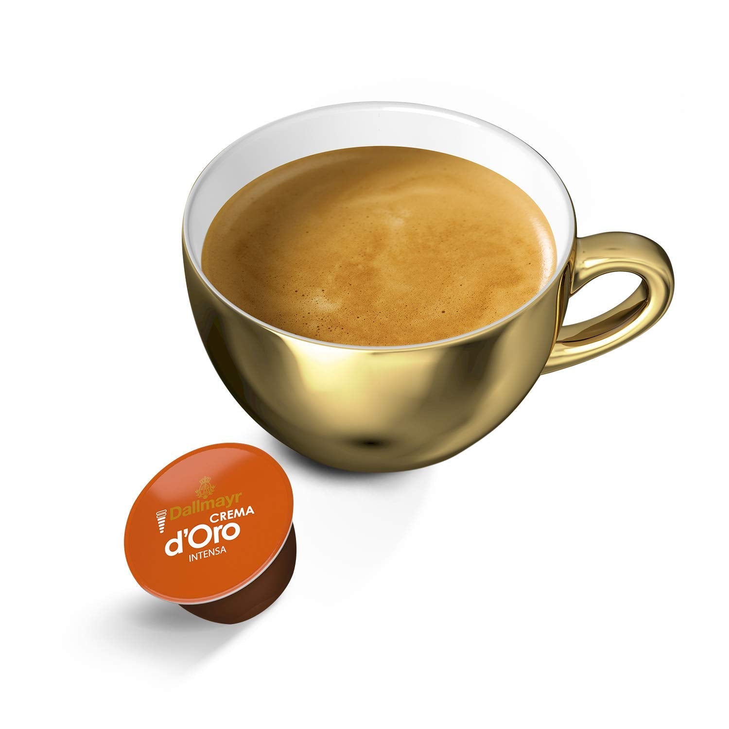Dallmayr Crema d´Oro, XXL-Vorratsbox & Dallmayr Crema d´Oro intensa (48 Kaffeekapseln, Intensität 9 af 12, 100% Arabica-Bohnen), 3er Pack (3x16 Kapseln)