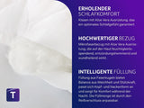 Traumnacht aloe vera pude med behageligt fløjlsblødt mikrofiberbetræk, 40X80 cm, Oeko-Tex certificeret, produceret efter den tyske kvalitetsstandard Naty Shop standardpuder