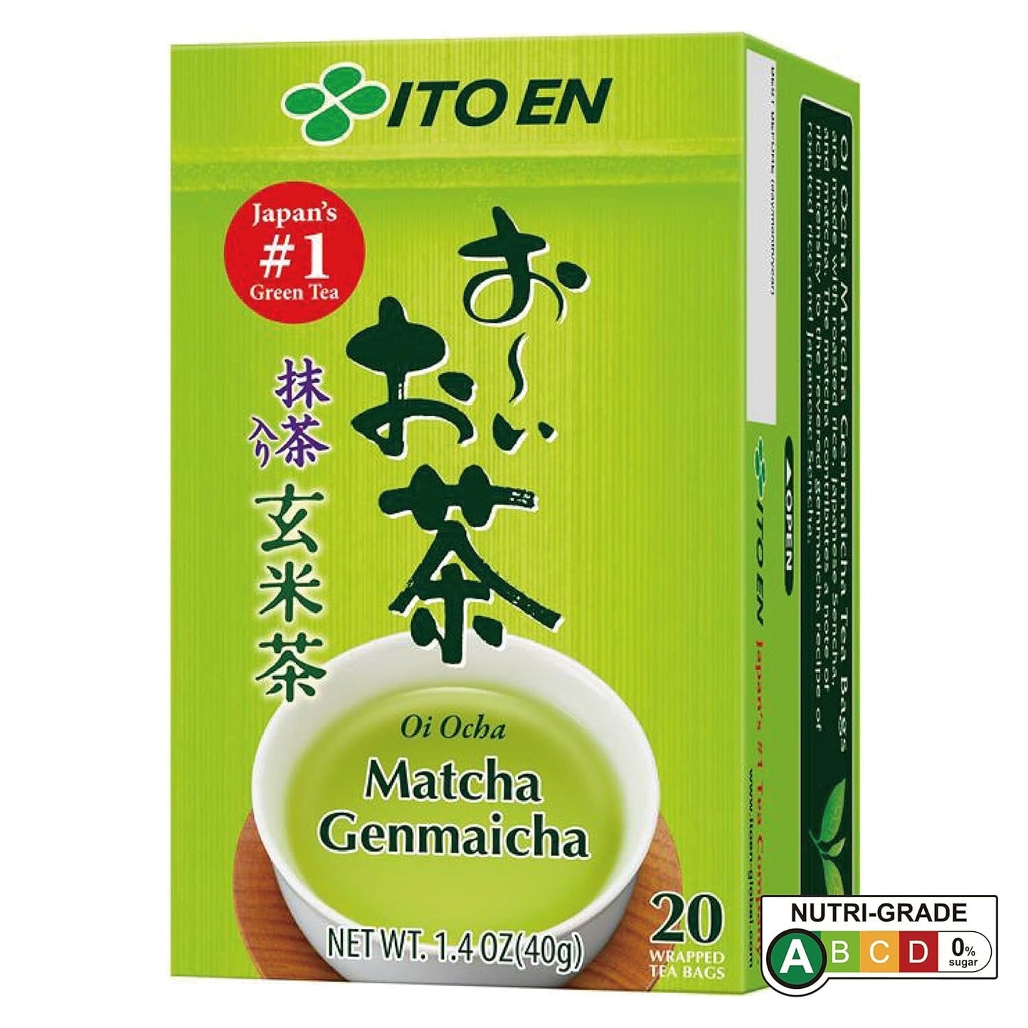 ITO EN Oi Ocha Matcha Genmaicha te, 2 g teposer (20 stk./pak)