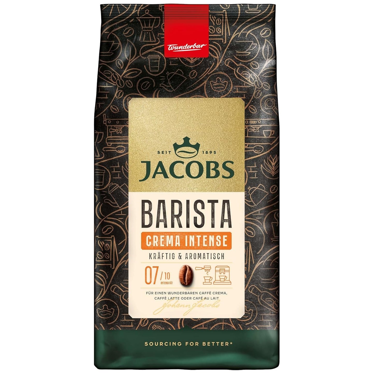 Hel kaffebønne JACOBS Barista Editions Crema Intense (4 x 1 kg)
