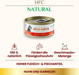 Almo Nature HFC Naturligt vådfoder til katte - Assorterede opskrifter med kylling - 6 x 70g