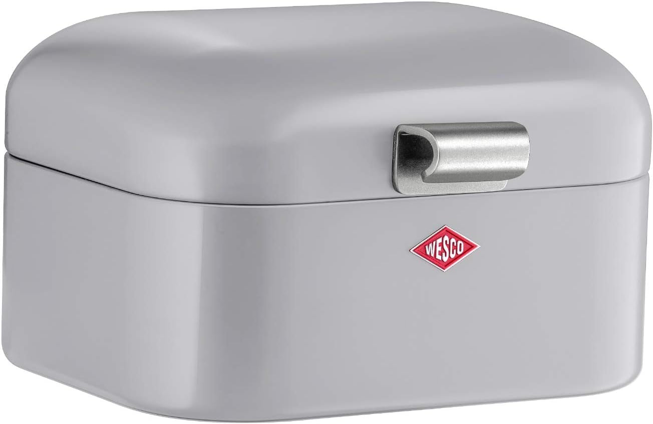 Wesco 235 001 Mini Grandy brødkurv 17 x 18 x 12 cm (L/B/H) pink, rustfrit stål Fødevarekasser Naty Shop Cool grey