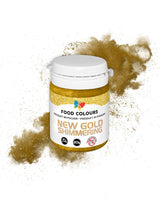 Madfarve Madfarvepulver med metallisk effekt, ORIGINAL GULD 20G madfarve – Ideel til dekoration af kager, tærter, sukkerpastaer, småkager og drikkevarer.