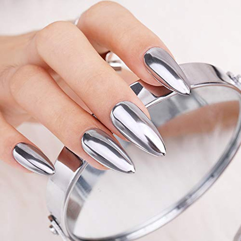 Chrome Nail Powder Aurora Ice Shimmer Chrome Pigment Powder 4 STK Chrome Powder Nägel Nail Art Nageldesign