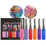 Øjeblikkelig hårfarve 6 farver Midlertidig hårmascara til piger og kvinder Vaskbart hår Kridt Regnbuehårmascara Hårfarve til Carnival Halloween Cosplay Fest Fødselsdag (A) Naty Shop Hårfarve A 90 Ml (1 pakke)