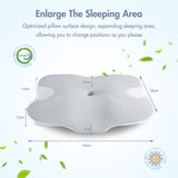 Elegear Memory Foam Pude med kølepudebetræk Nakkesmertepude Sidesovepude Ergonomisk pude Ortopædisk pude til Sidesove Ryg Abdominal 63X 10/14 X36Cm Cervikale ortopædiske puder Naty Shop