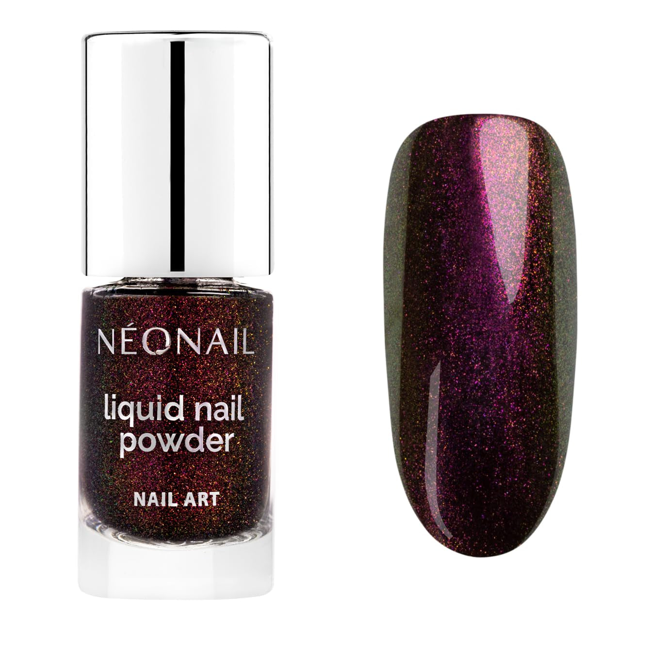 NÉONAIL Liquid Nail Powder Chameleon 04 - Flüssiger Nagelpuder - Chrome Nail Powder - Glitzer Nägel Puder - Nail Art - Nageldesign Tilbehør - Glitter Powder - Chrom Nagelpuder - Grün, Gelb - 6,5 Ml