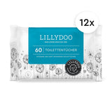 LILLYDOO vådservietter til toilet 720 stk (12 x 60) 100% plastfri, skyllebare servietter Parfumefri