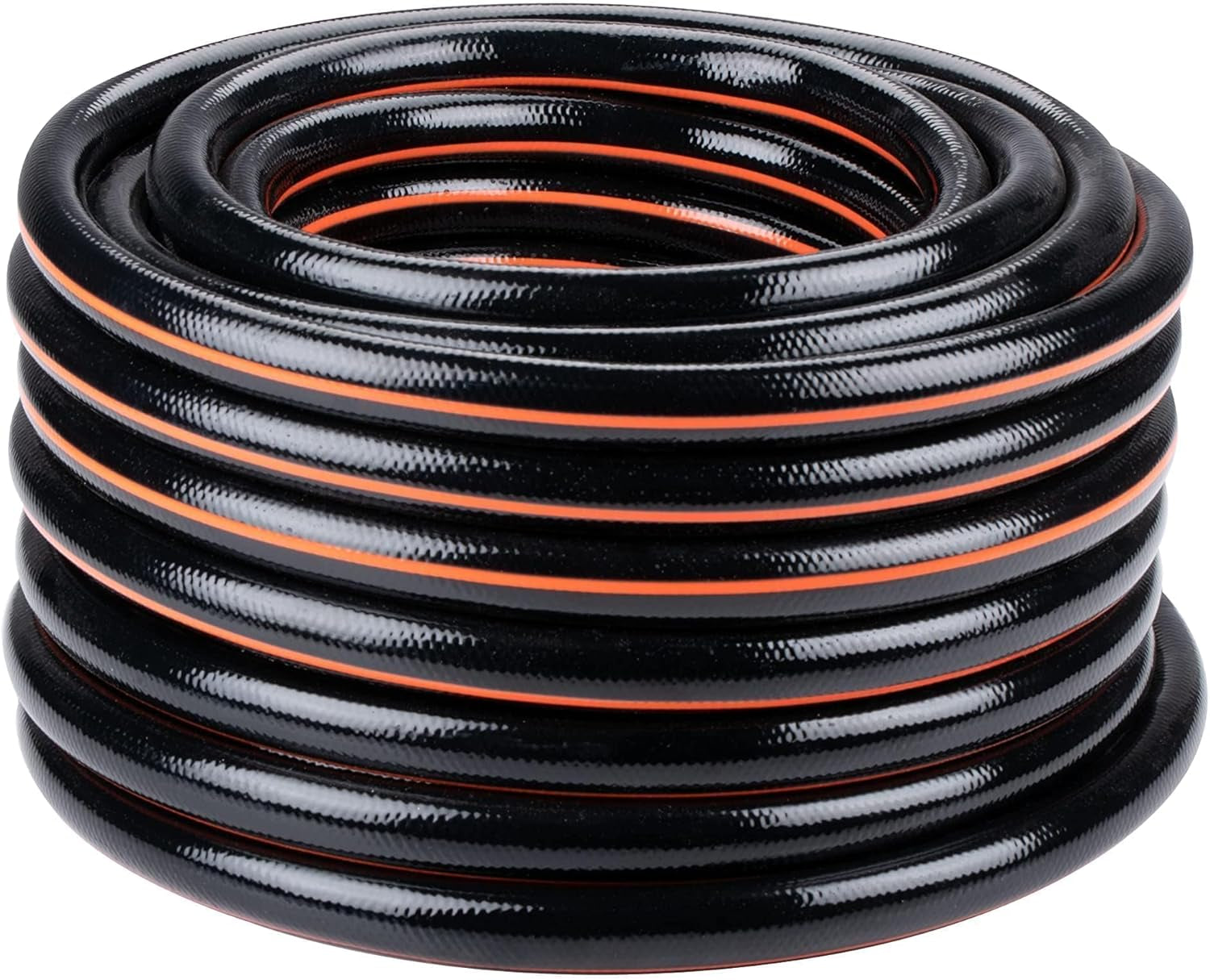 BLACK+DECKER Haveslange 15 meter - Ø19MM - Holdbar PVC - Vanding af haven, vask af bilen, fylde poolen - Kompatibel med enhver standard vandhane - Sort/Orange